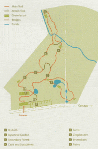 Map of Lankester Botanical Garden