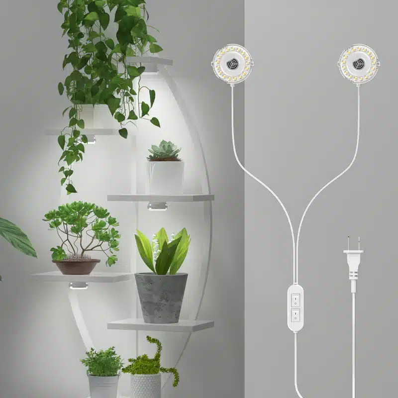 Haru Design Grow Light LED2個＆スポットライト2個 10W Full Spectrum 2-Head Grow Lights - Tropics @Home
